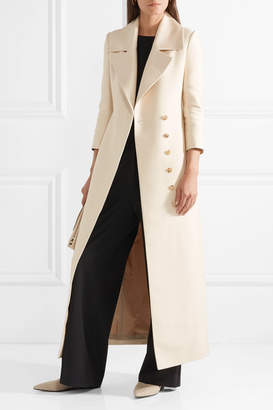 The Row Addy Silk-crepe Coat - Off-white