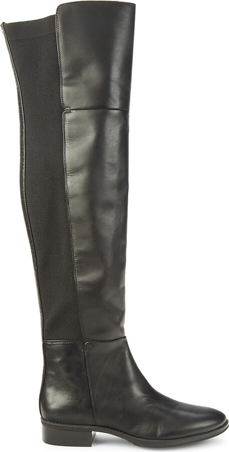 Black Synthetic Knee High Boots | ShopStyle