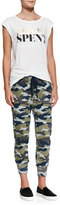 Thumbnail for your product : SAM. Pam & Gela Drop-Front Camo-Print Pants