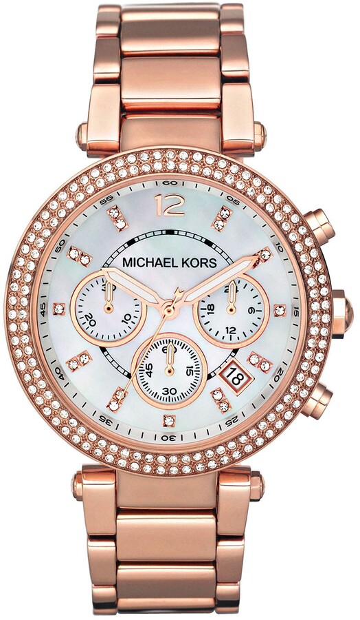 Michael Kors Rose Gold Chronograph Watch | ShopStyle