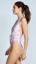 Thumbnail for your product : MinkPink Summer Meadow Tie Front One Piece