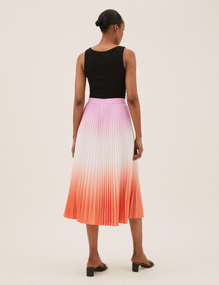 Marks and Spencer Ombre Pleated Midaxi Skirt ShopStyle