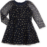 Thumbnail for your product : Stella McCartney Tulle Heart-Print Dress, Navy