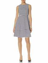 Thumbnail for your product : The Limited Fold Front Striped Fit & Flare Dress