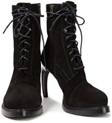 Thumbnail for your product : Ann Demeulemeester Lace-up suede ankle boots - Black - EU 35