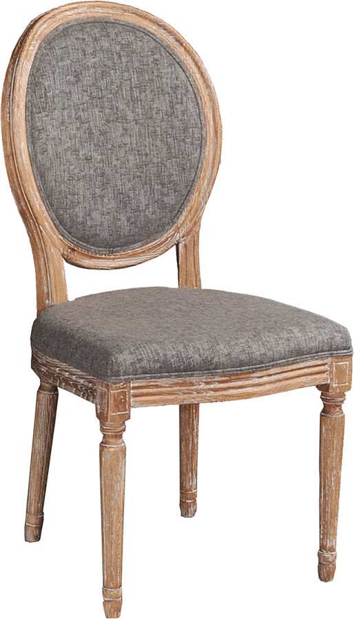 Linon Furniture Linon Avalon Charcoal Oval Back Chair ShopStyle