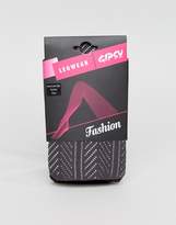 Thumbnail for your product : Gipsy Chevron Crochet Tights