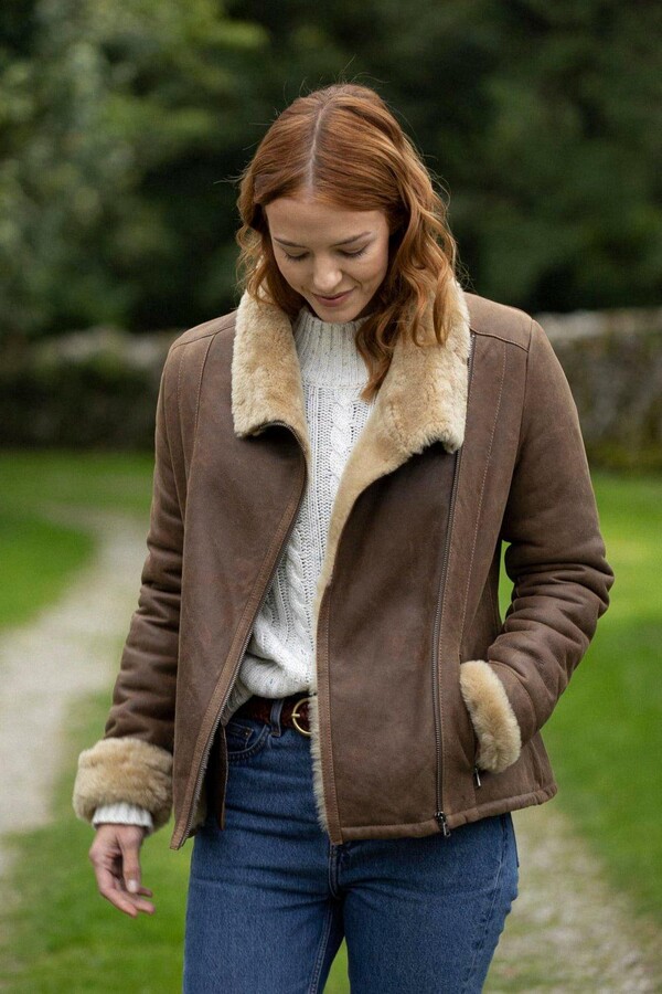 Lakeland Leather 'Arnside' Sheepskin Aviator Jacket ShopStyle