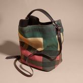 Thumbnail for your product : Burberry The Medium Ashby In Printed Canvas Check And Leather