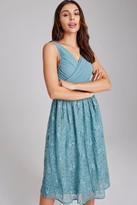 Thumbnail for your product : Little Mistress Ffion Fern Embroidered Midi Dress