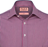 Thumbnail for your product : Thomas Pink Canal Stripe Slim Fit Double Cuff Shirt