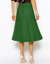 Thumbnail for your product : ASOS COLLECTION Pleated Midi Skirt