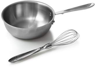 All-Clad d5 Stainless Brushed 2-Quart Saucier with Whisk - 100% Exclusive