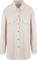 Buttoned Long-Sleeved Shirt Jacket 
