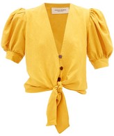 Thumbnail for your product : Adriana Degreas Tie-front Blouse - Yellow