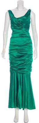 Dolce & Gabbana Silk Ruched Gown
