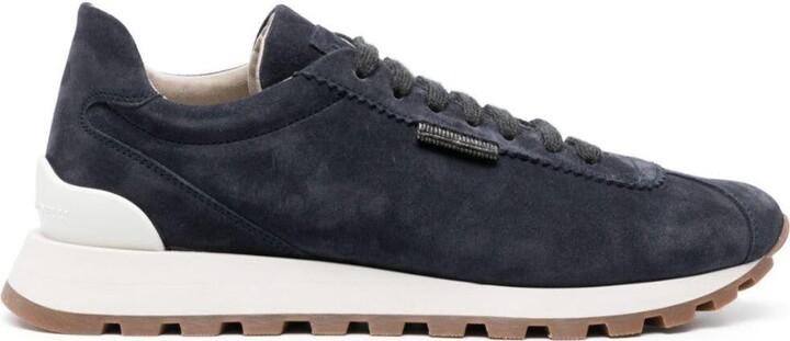 Brunello Cucinelli Knitted low-top Sneakers - Navy - 41