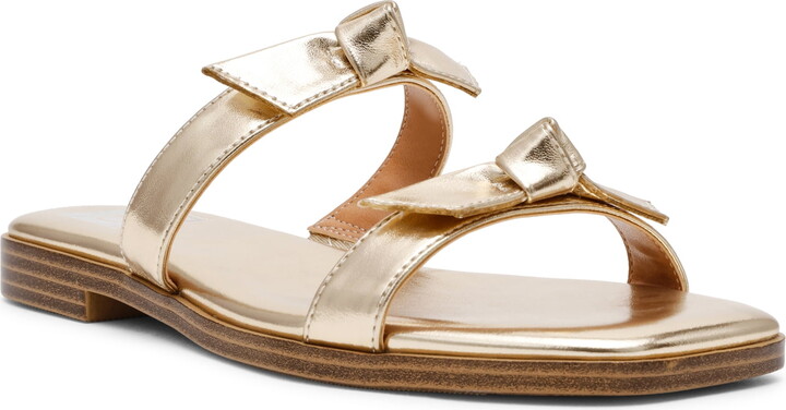 DV Dolce Vita Women's Medford Two Strap Bow Flat Sandal