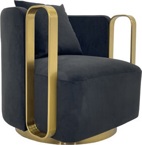 Everly Quinn Accent Chair With Fabric Cushion