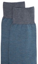 Thumbnail for your product : Pantherella Tewkesbury Birdseye-knit Socks - Light Blue