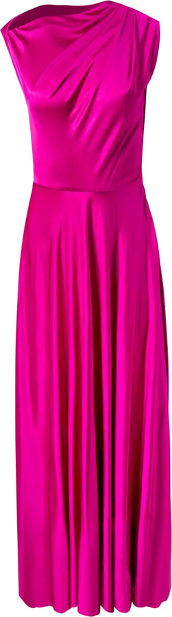 Alejandra Alonso Rojas One-Shoulder Silk Gown