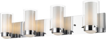 Ivy Bronx Amherst 4-Light Chrome Candle Shade Vanity Light