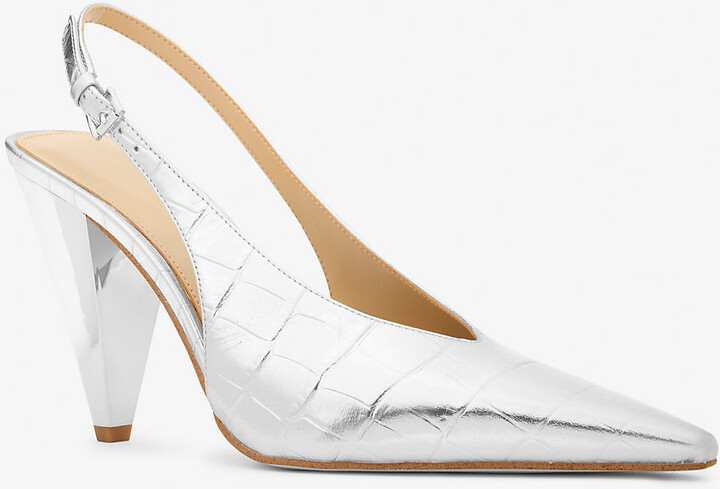 MICHAEL Michael Kors MK Electra Metallic Crocodile Embossed