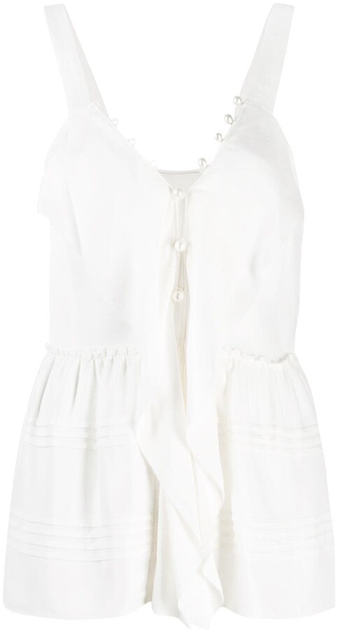 white cotton cami dress