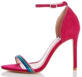Thumbnail for your product : Quiz Pink Multicoloured Strap Heeled Sandals
