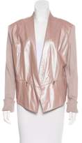 Thumbnail for your product : St. John Leather Structured Jacket w/ Tags