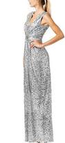 Thumbnail for your product : Cdress Sequins Bridesmaid Dresses Long V-Neck Prom Evening Gowns Maxi Party Formal Dress Plus Size US