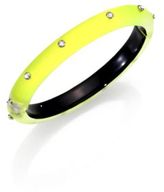 Thumbnail for your product : Alexis Bittar Lucite & Crystal Rivet Studded Bangle Bracelet/Neon Yellow