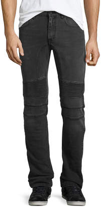 Belstaff Eastham Moto-Style Slim-Fit Jeans, Gray