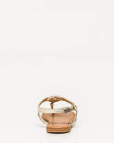 Thumbnail for your product : Le Château Metallic Leather-Like Thong Sandal