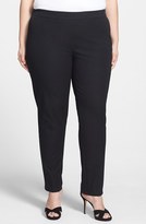 Thumbnail for your product : Eileen Fisher Slim Ankle Zip Stretch Cotton Trousers (Plus Size)