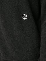 Thumbnail for your product : The Elder Statesman cashmere logo detail ribbed trim jumper