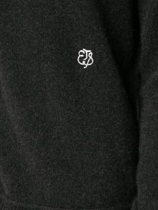 The Elder Statesman cashmere logo detail ribbed trim jumper