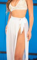 Thumbnail for your product : PrettyLittleThing White Tie Side Maxi Beach Sarong