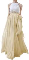Thumbnail for your product : Lanierwedding Summer Beach Chiffon Long High Waist Maxi Skirt With Belt For Wedding 2017