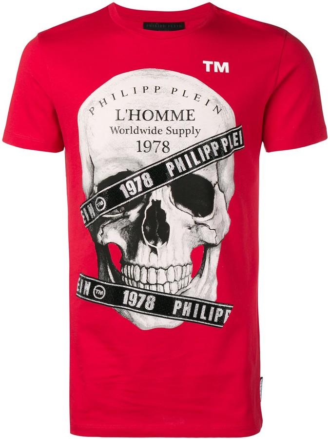 Philipp Plein l'Homme Skull print T-shirt - ShopStyle