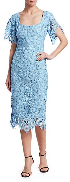 lela rose blue lace dress
