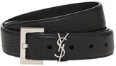 Thumbnail for your product : Saint Laurent 3cm Monogram Leather Belt