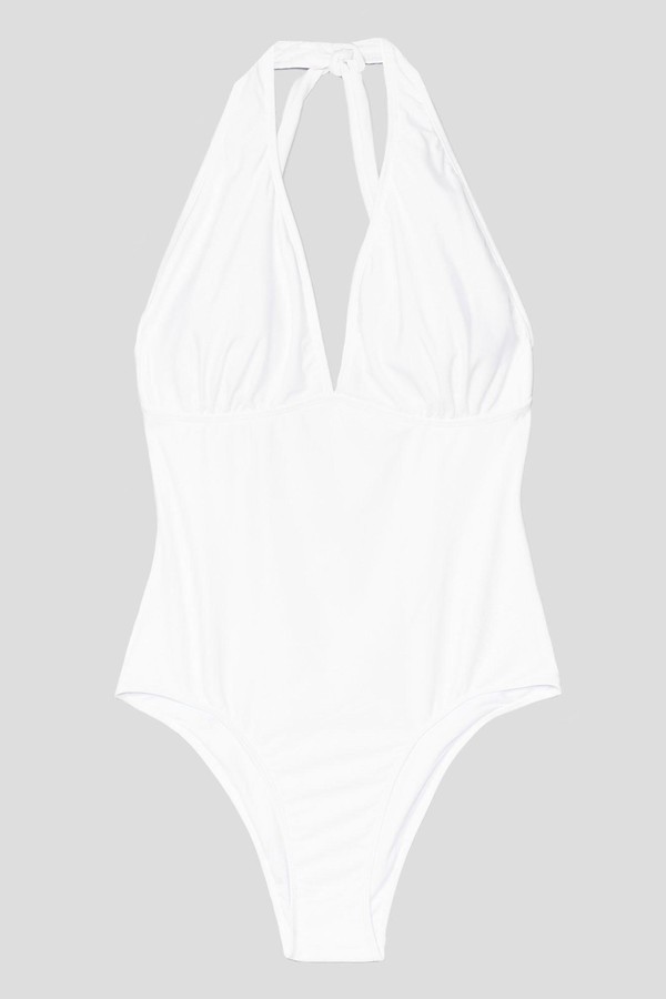 plus size halter neck swimsuit