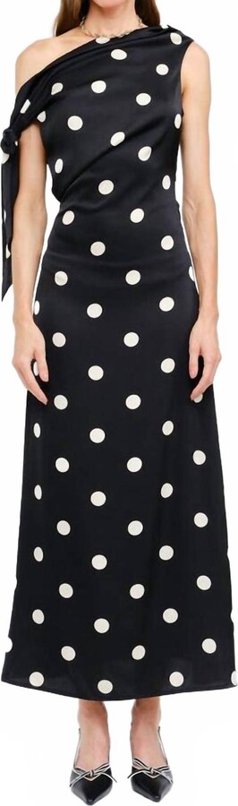 Sofie the Label Polka Dot Maxi Dress In Black/white