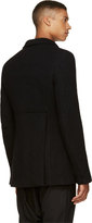 Thumbnail for your product : Thamanyah Black Wool & Cashmere Belted Dislocated Jacket