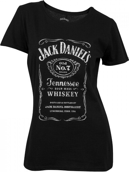 Jack Daniels WomensJackDaniel'sLabelT-Shirt-Medium