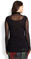 Thumbnail for your product : Fuzzi, Sizes 14-24 Tulle Turtleneck Top