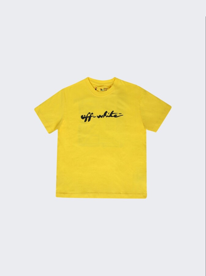 Off-White Men's Yellow T-shirts | ShopStyle