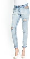 Thumbnail for your product : South Sequin Ripped Slim Leg Boyfriend Jeans