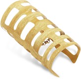 Thumbnail for your product : Stefano Patriarchi Golden Silver Etched Cut Out Long Cuff Bracelet